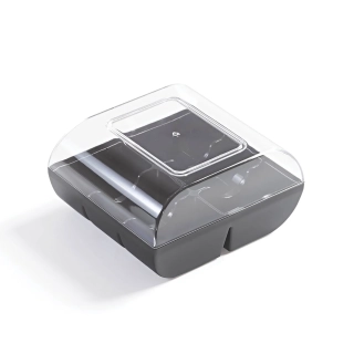 Krabička na makronky na 6 ks černá 